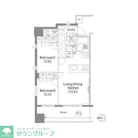 パークハビオ平河町の物件間取画像